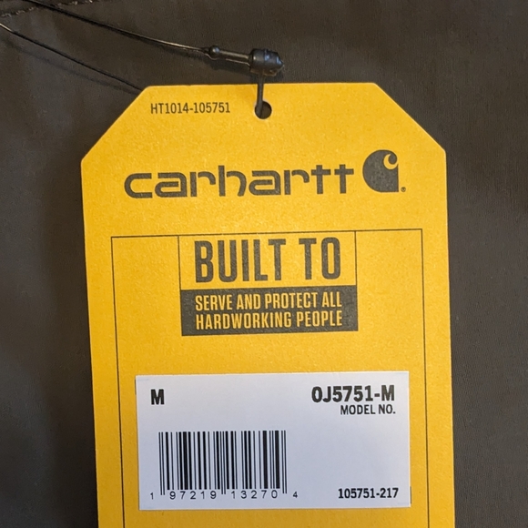 Carhartt Storm Defender Relaxed Fit Jacket in Tarmac. Size Medium. NWT - Picture 9 of 16